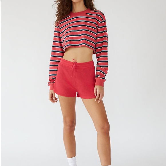 WORN ONCE Tna | Melrose Waffle Short Hibiscus Red - Picture 5 of 15